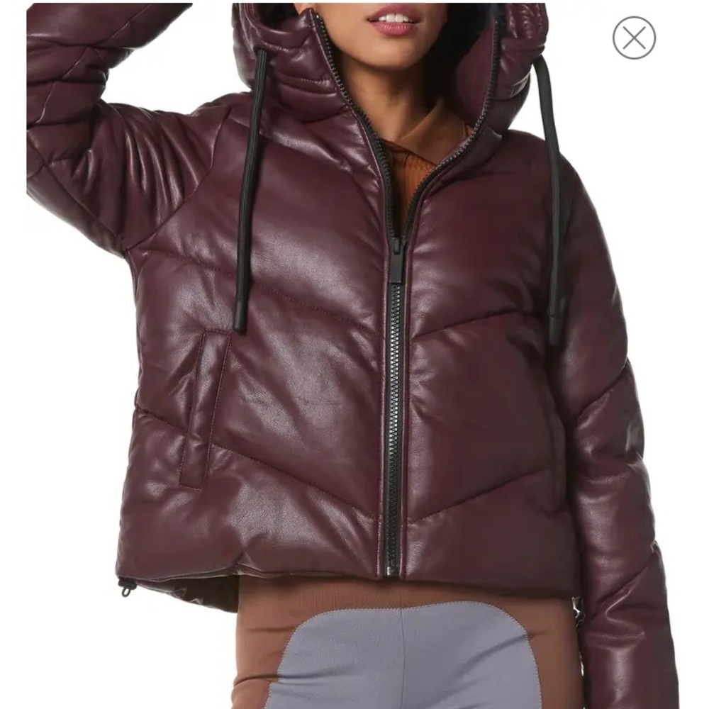 Marc New York Vegan Leather Puffer Jacket
